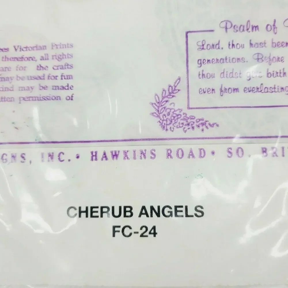 Vintage 90s WISTERIA Victorian Cherub Angels Iron On Transfers Cottagecore FC-24 - Picture 6 of 7